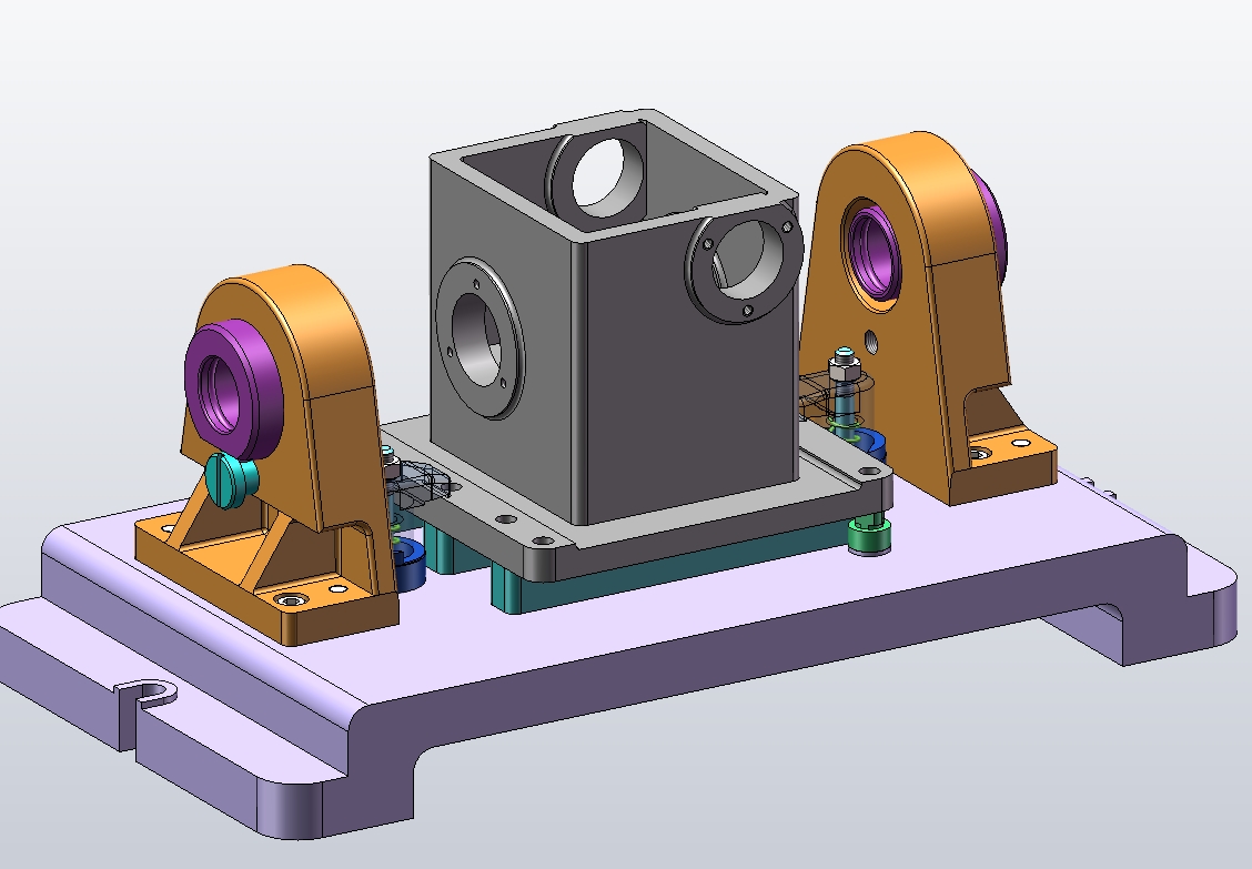 减速箱体镗孔夹具设计CAD+三维