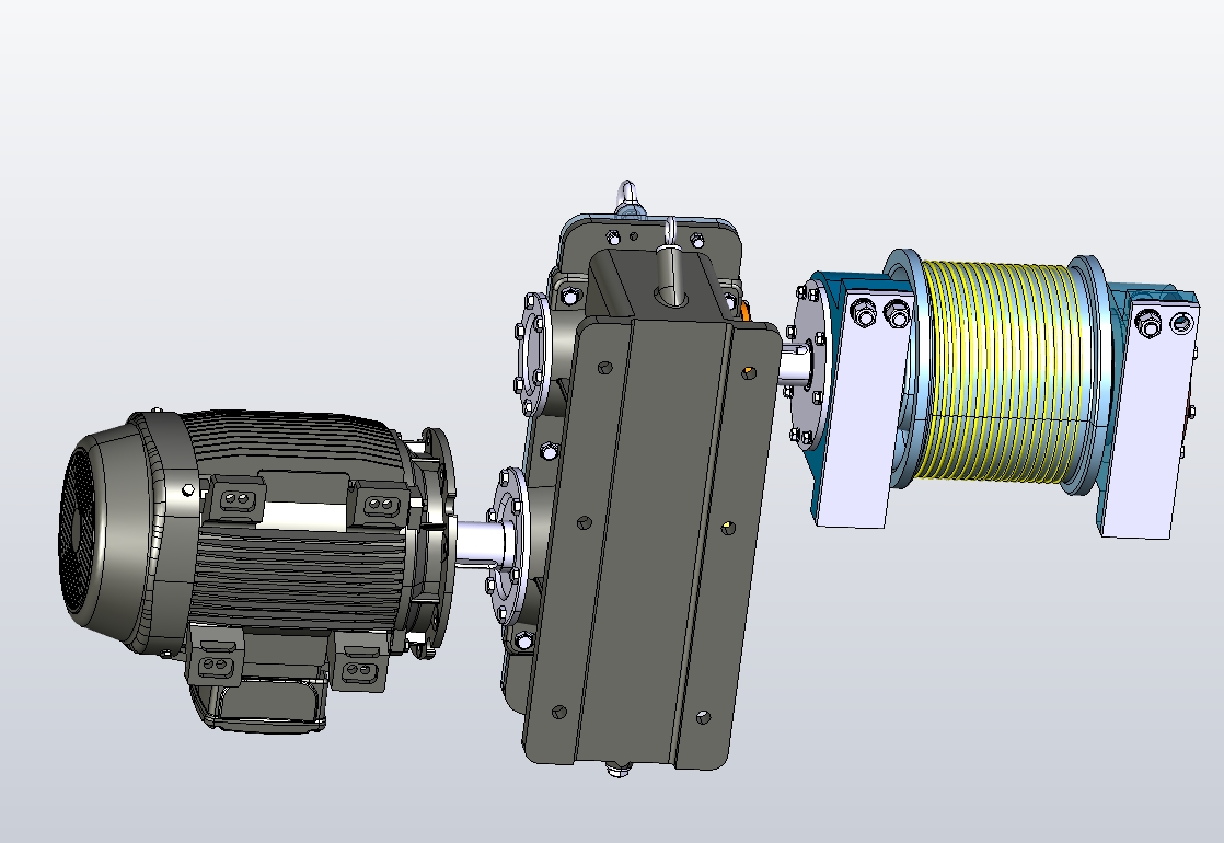 卷扬机三维模型设计