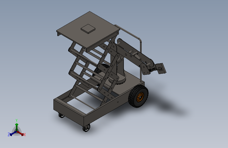 带液压机械臂的剪叉式升降机