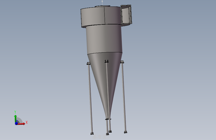 旋风除尘器模型三维SW2015带参
