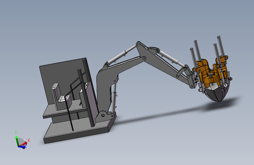 液压移树装置CAD+三维SW
