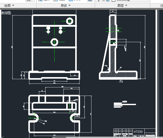 拖拉机Ⅱ-Ⅲ档倒挡拨叉 1-钻φ5孔夹具