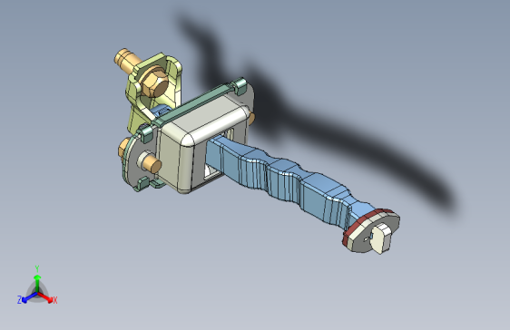 车门限位器结构三维3DXML
