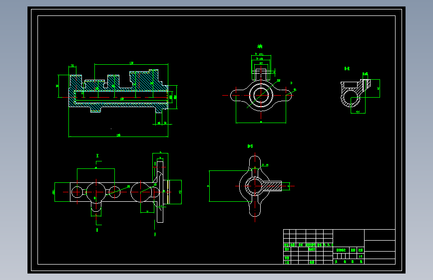 汽车刹车泵壳体的工艺规程及钻M8螺纹孔的夹具设计+CAD+说明 主视图