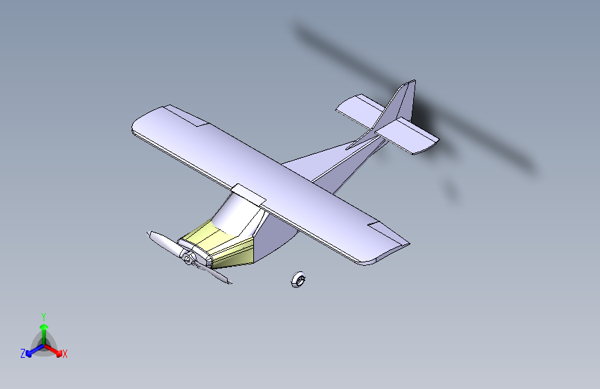 适合动手制作的玩具飞机模型三维CatiaV5R20无参