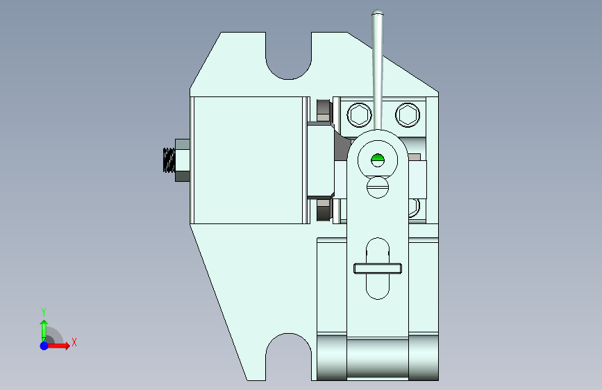 拨叉夹具设计含说明书三维+CAD 正面视图