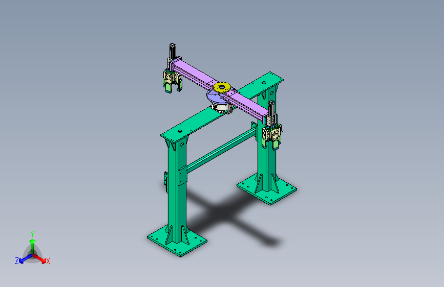 双工位旋转机械手三维Stp
