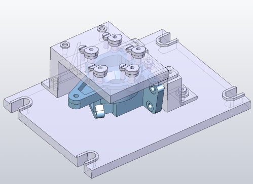 阀座钻孔夹具设计模型三维+CAD+说明书