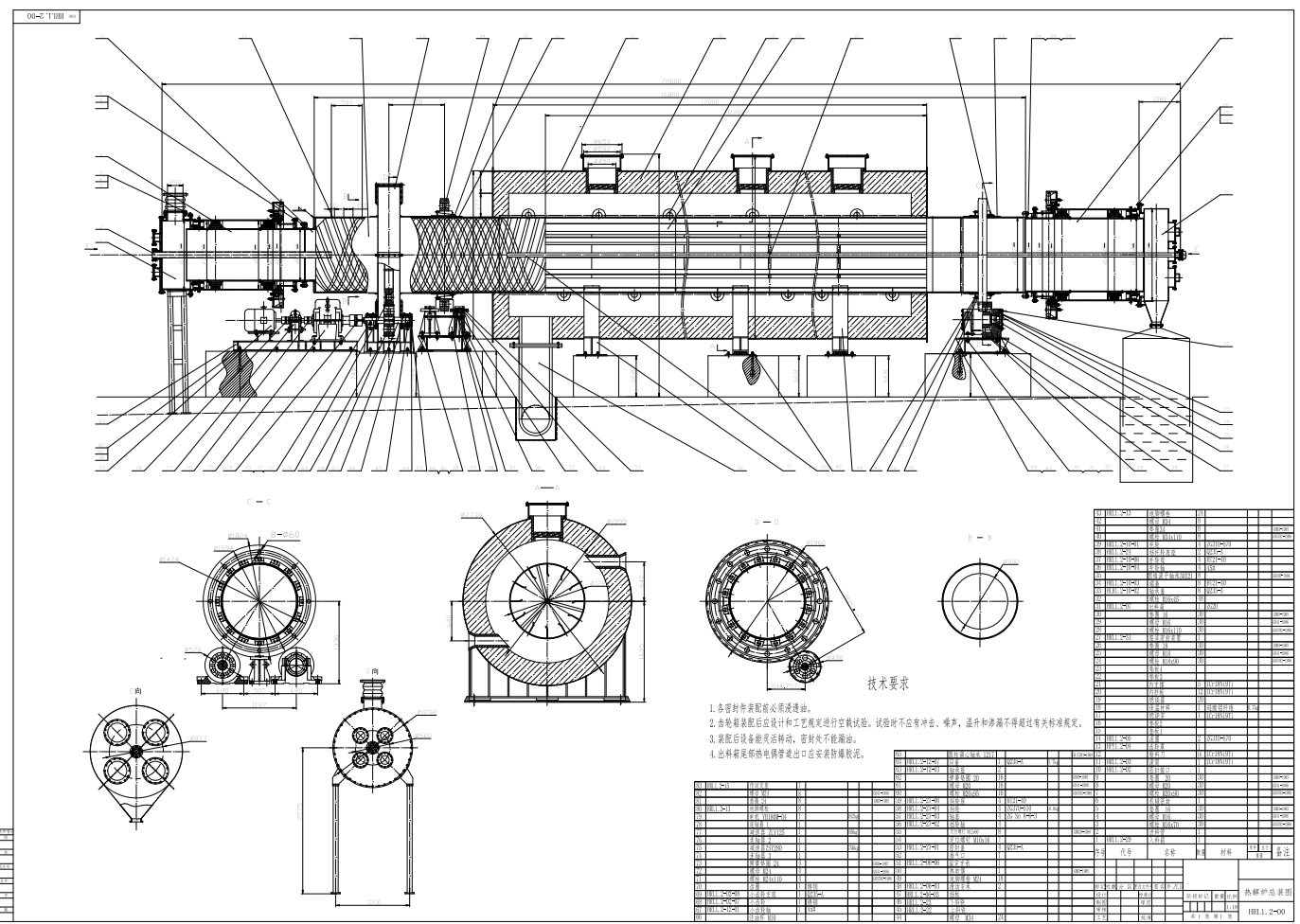 含油污热解炉机电系统设计CAD+说明