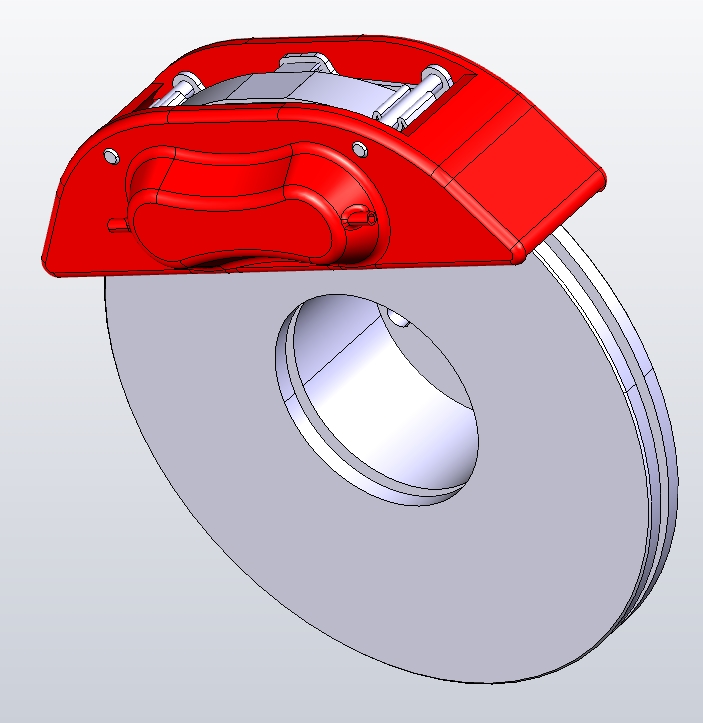 通风盘式制动器三维Catia+二维CAD+说明书 1426061=100 正面视图