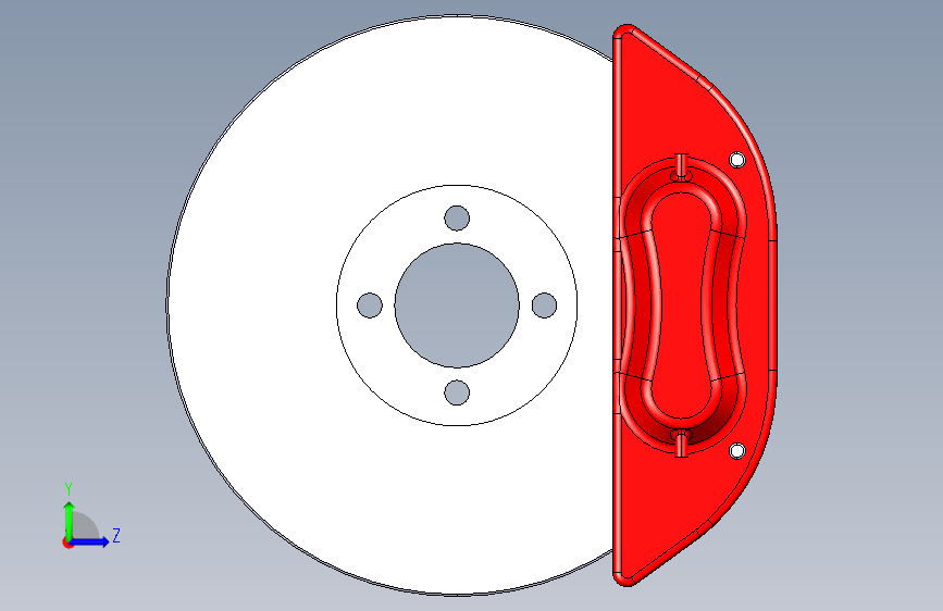 通风盘式制动器三维Catia+二维CAD+说明书 1426061=100 左侧视图