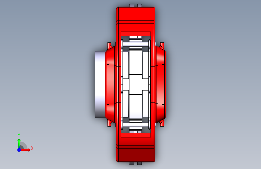 通风盘式制动器三维Catia+二维CAD+说明书 1426061=100 正面视图