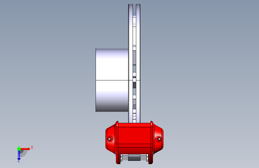 通风盘式制动器三维Catia+二维CAD+说明书 1426061=100 俯视图