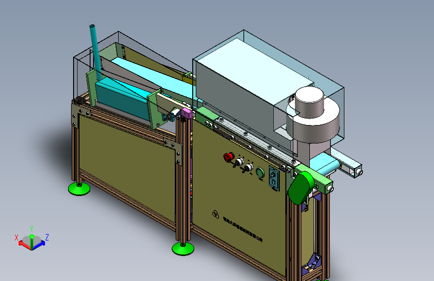 超声波连续清洗机SW2014含所有特征 机械设计自动化STEP格式素材