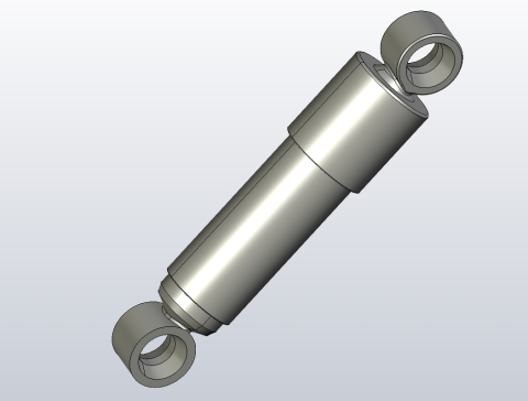 双筒液压减震器三维Stp