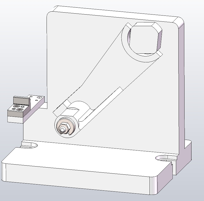 831006拨叉铣斜面夹具三维SW+CAD+说明书=1441291=800 正面视图