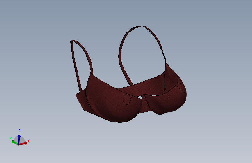 solidworks女性文胸模型 主视图