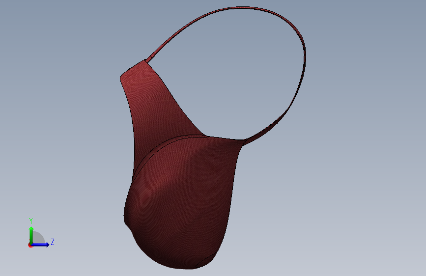 solidworks女性文胸模型 左侧视图
