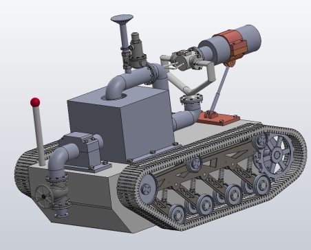 灭火机器人设计图三维SW2018带参