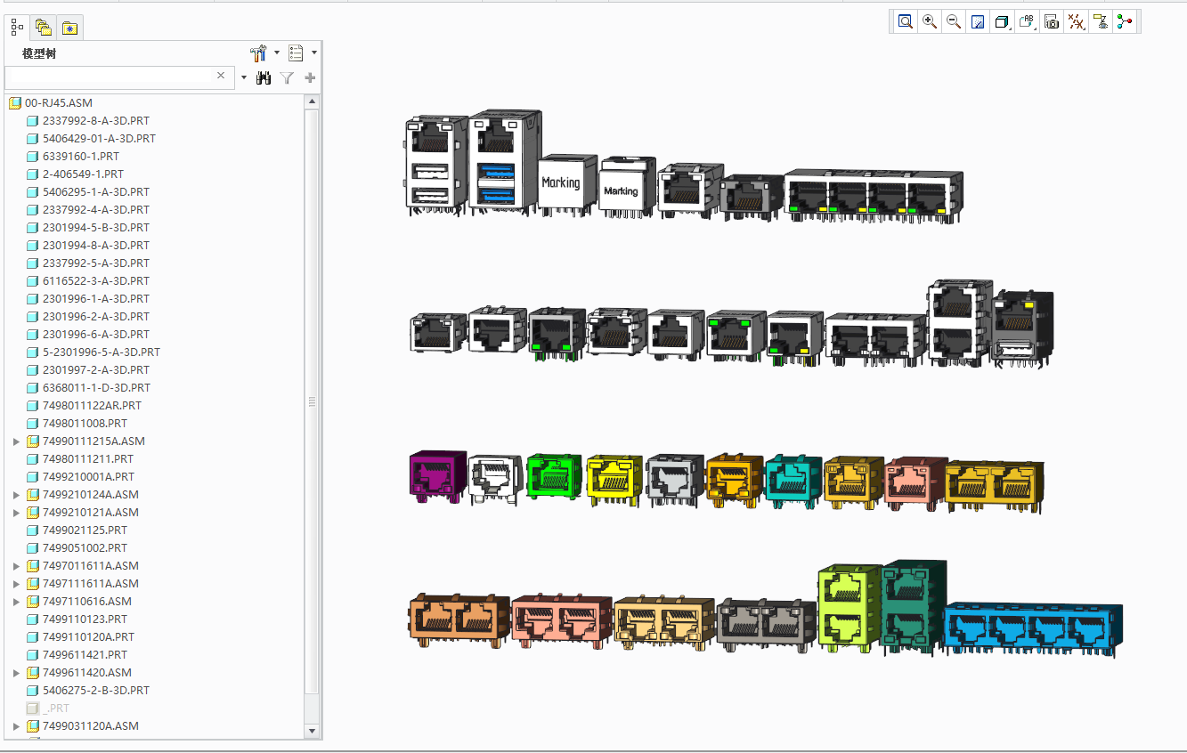 RJ45网口模型