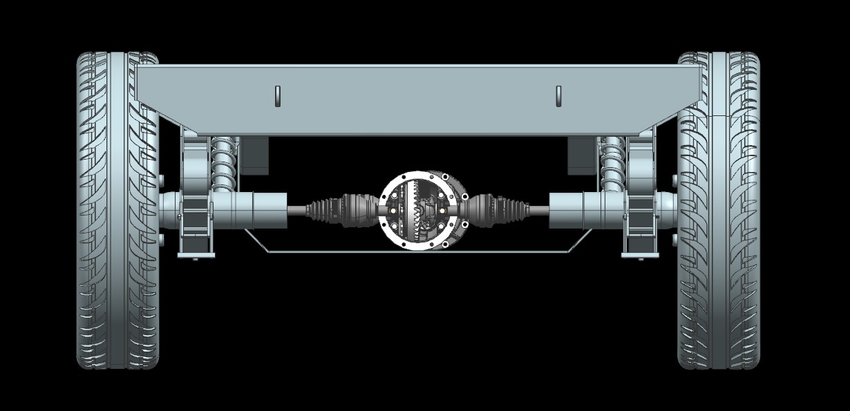电动汽车底盘设计三维+8张CAD图