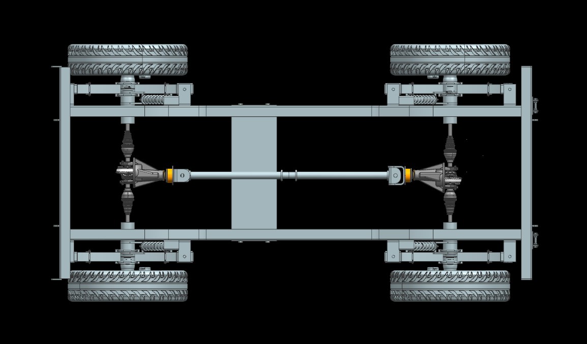 电动汽车底盘设计三维+8张CAD图
