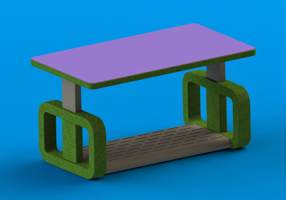升降式多功能茶几3D造型设计图纸