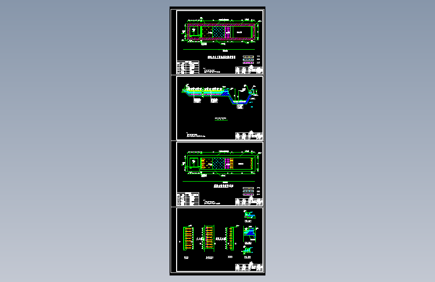 人工湿地氧化塘设计图纸