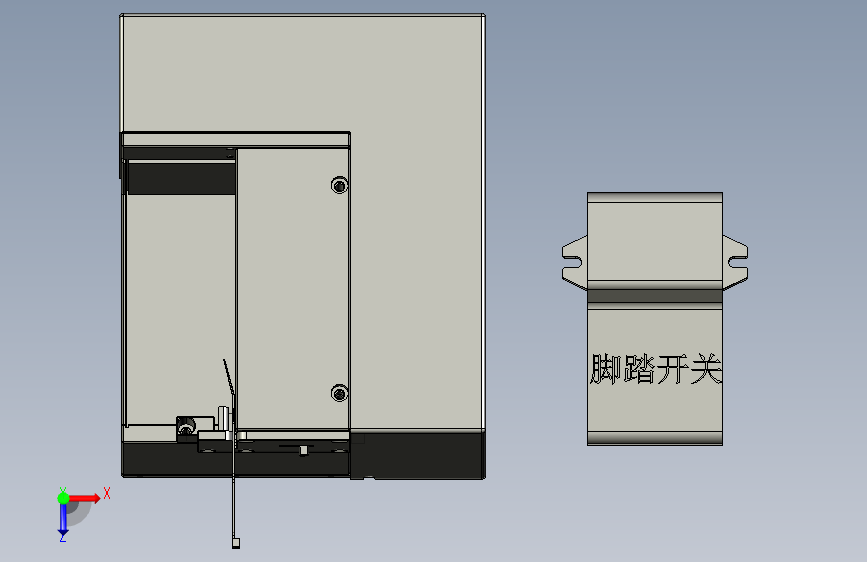 气动剪扎带机 俯视图