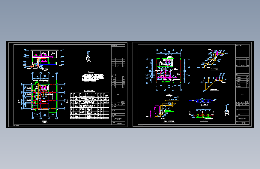 污泥脱水机房全套cad设计施工图