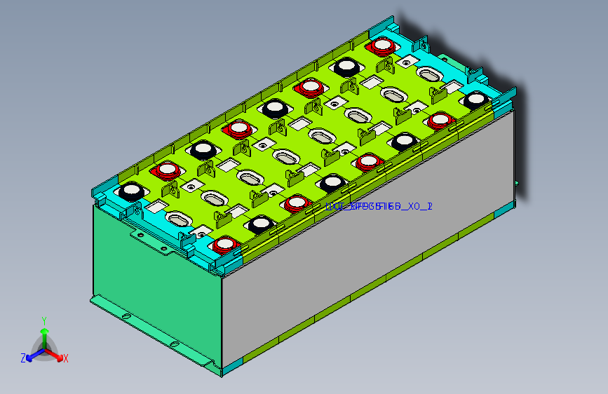 4U储能机箱PACK电池包结构三维Creo8.0带参