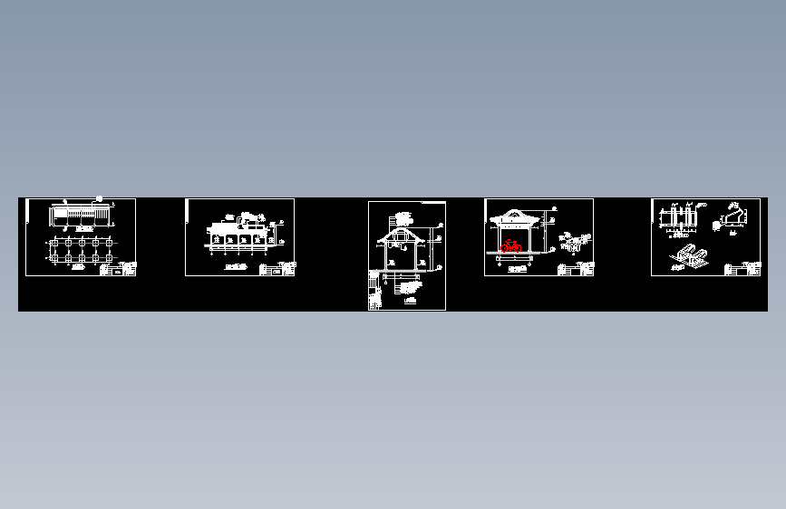 12套自行车棚设计施工方案CAD图纸
