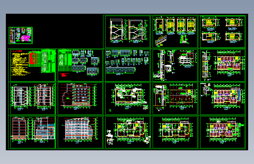 某地3000平米六层宾馆建筑施工cad图纸图1纸