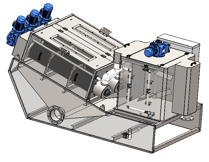 DL303叠螺污泥脱水机3d