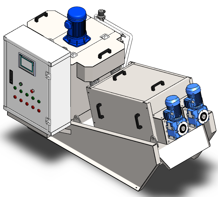 DL132叠螺污泥脱水机3d