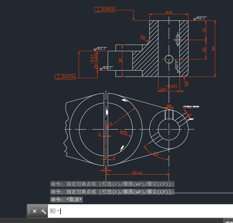 CA6140车床831007拨叉零件图