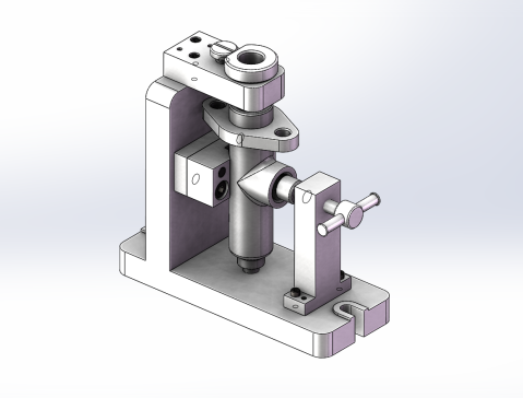 连接件钻孔夹具设计（CAD图+SW三维）