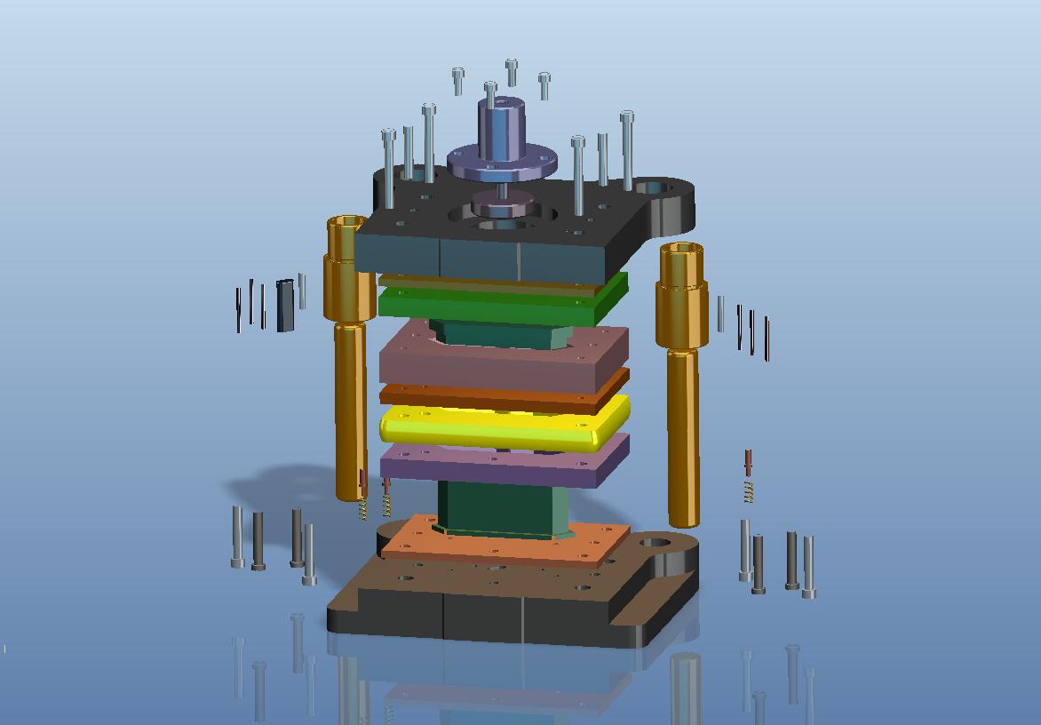 支架模合模（CAD图+proe三维）_PROE _模型图纸下载 懒石网