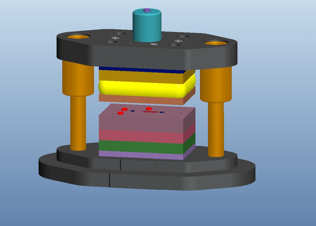 滑扣冲孔落料模(CAD图+Proe三维)