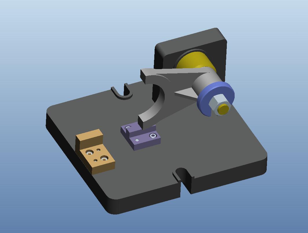 拔叉铣端面夹具（CAD图+Proe三维）