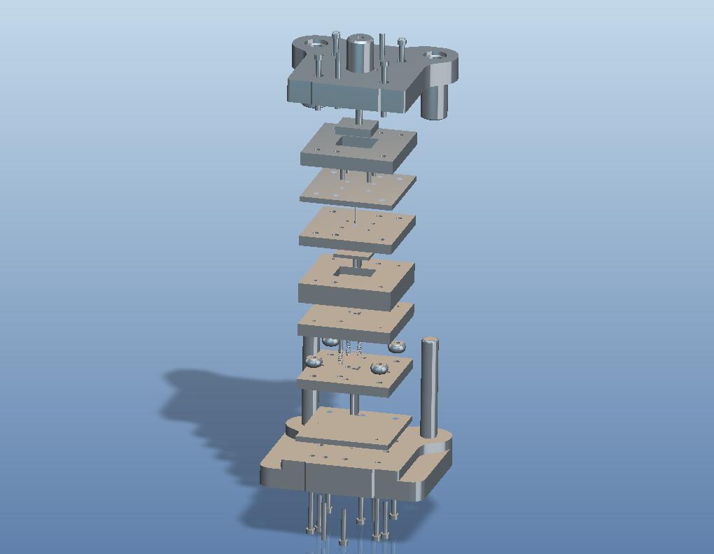端子落料复合模(CAD图+Proe三维)