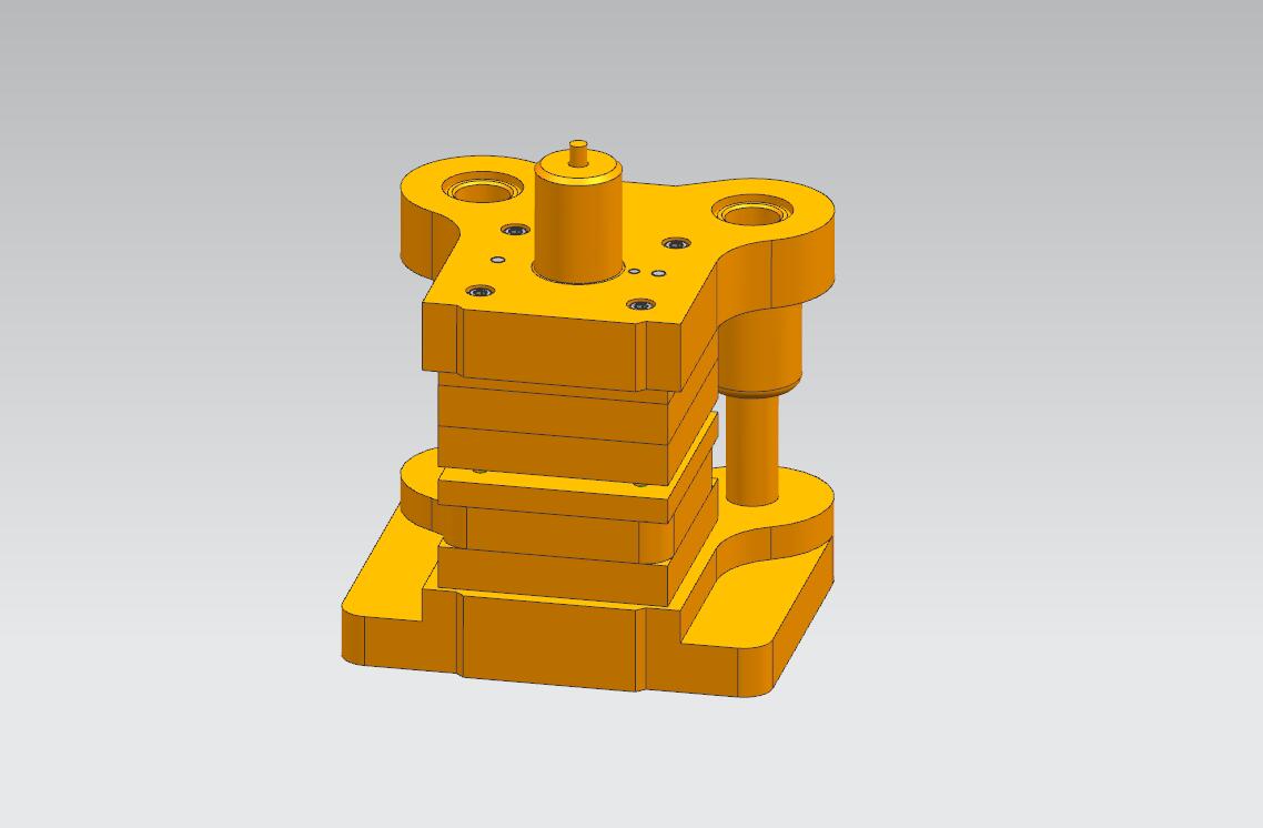 垫圈冲孔落料复合模(CAD图+UG三维)