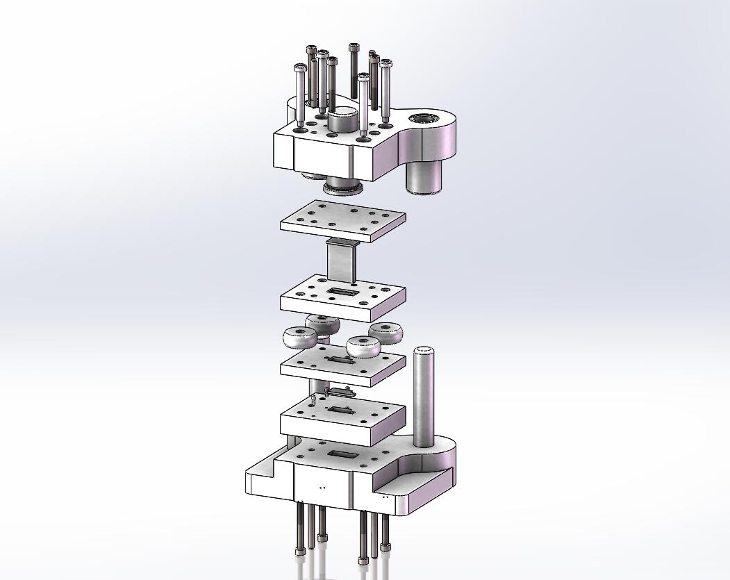 垫片落料模(CAD图+SW三维+工作动画)