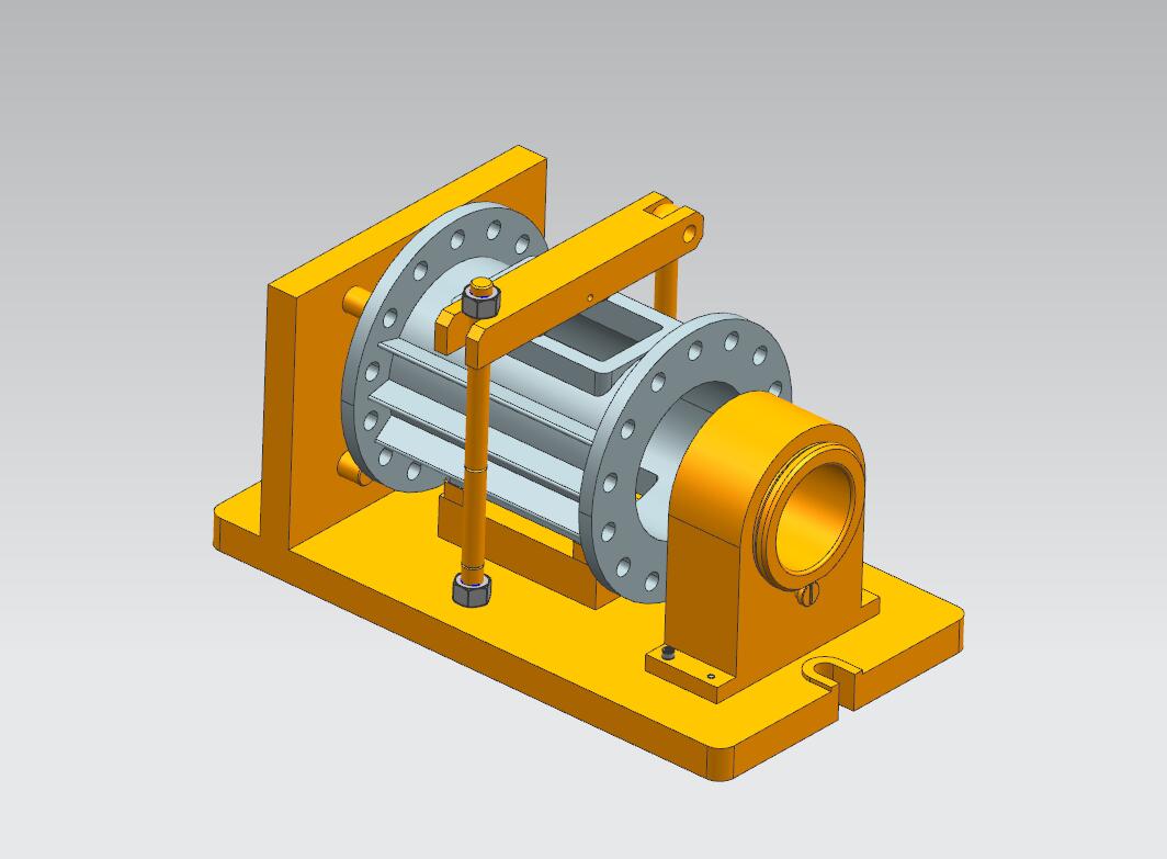筒体镋孔夹具(CAD图+UG三维)