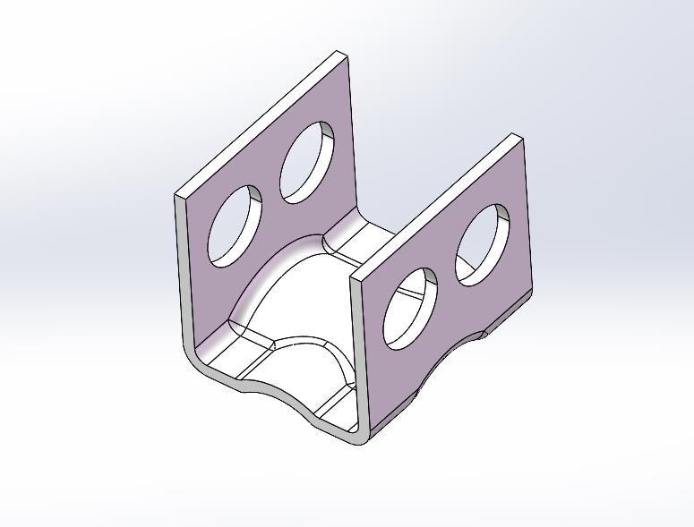 简易支座弯曲模具（CAD图+Proe三维）