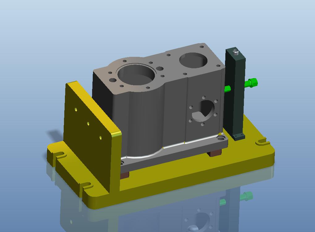 转向器壳体铣面夹具(CAD图+Proe三维)