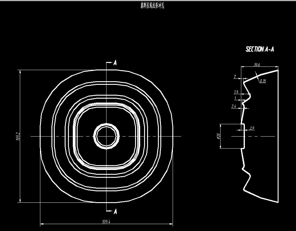 天花灯外罩拉深模(CAD图+SW三维)