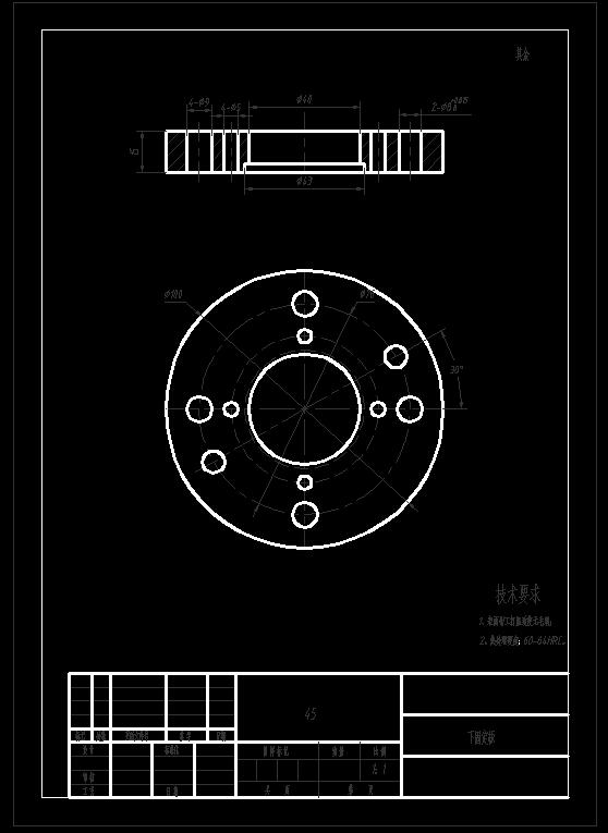 翻边圆筒翻边模(CAD图+Proe三维)