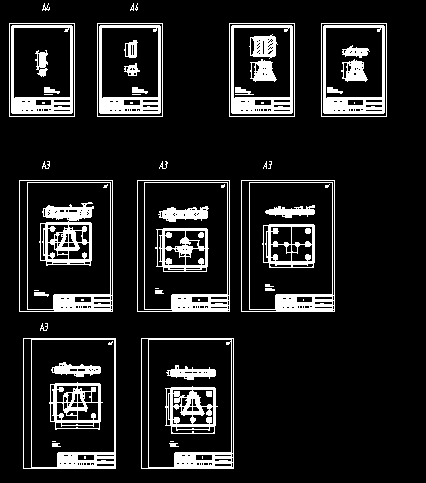 梯形支架冲孔落料模(CAD图+Proe三维)