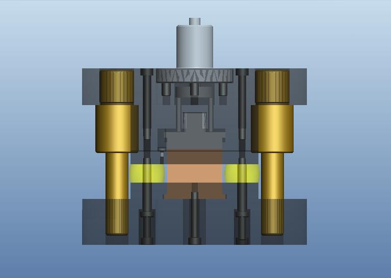 梯形支架冲孔落料模(CAD图+Proe三维)